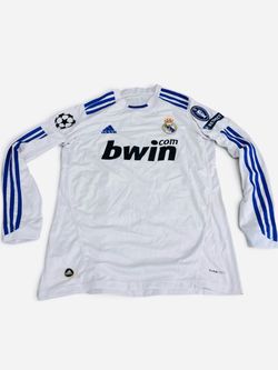 adidas Real Madrid Cristiano Ronaldo #7 Long Sleeve Jersey M White/Blue