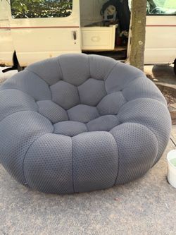 Gray Bubble Chair Round Accent Chair