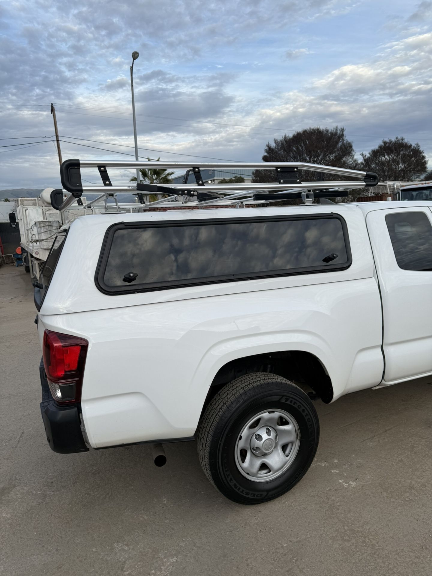 Toyota Tacoma White Camper With Racks “ CAMPER ONLY “
