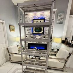 🛠️ Heavy-Duty Plastic Shelving Unit – 6 Tiers 