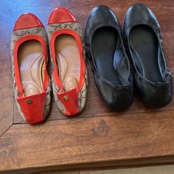 Tory Burch and Coach Ballet Flat Shoes Size 9
