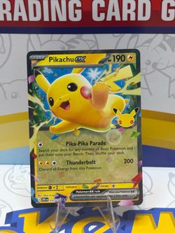 Pikachu EX Double Rare Card 053/128, 30th Celebration