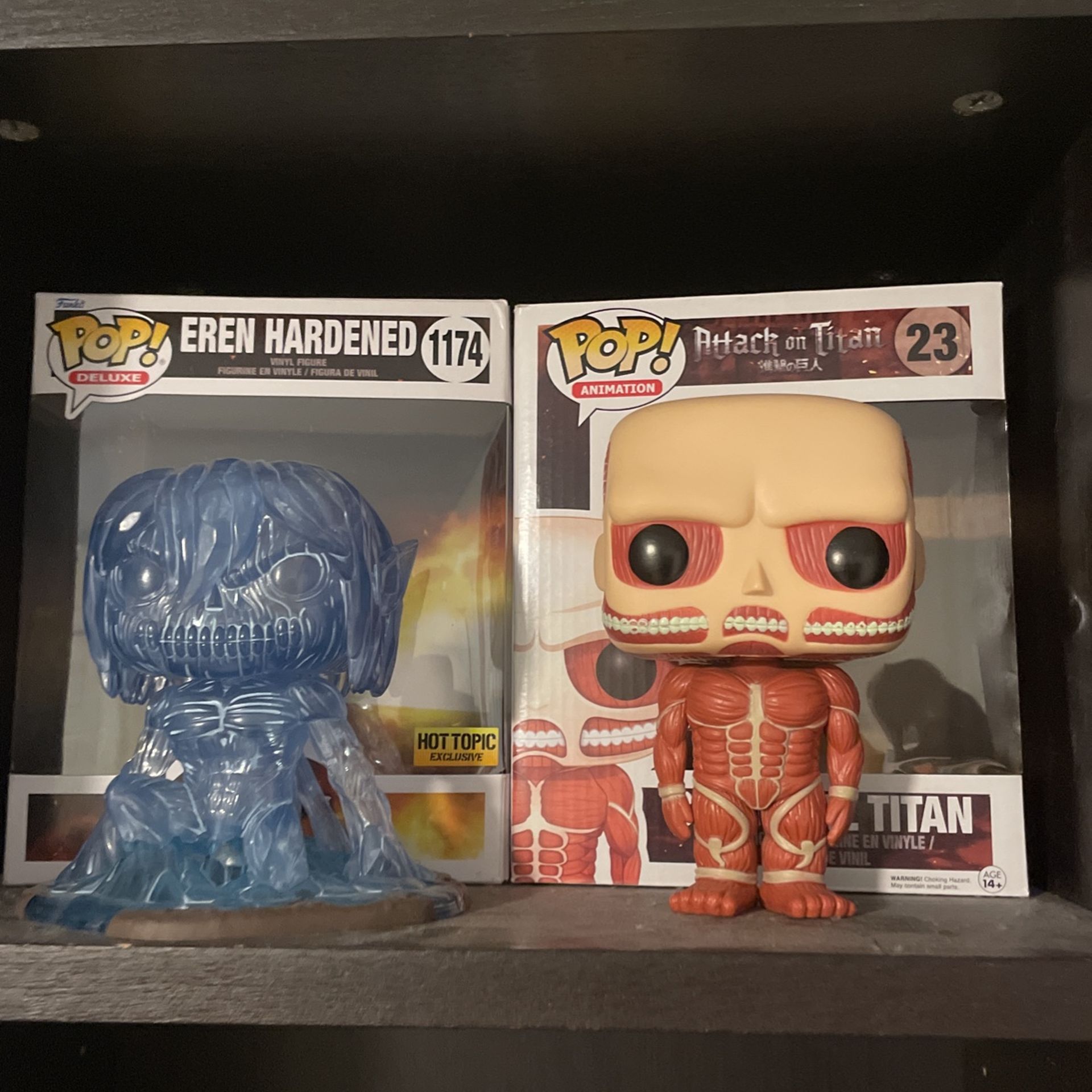 Colossal Titan And Eren Hardened Funko Pop Attack On Titán