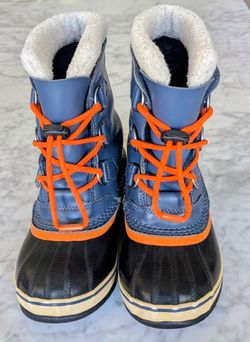 Sorel Boots Youth 2 Girls Boys Yoot Pac Waterproof Winter Duck Boot Navy Blue