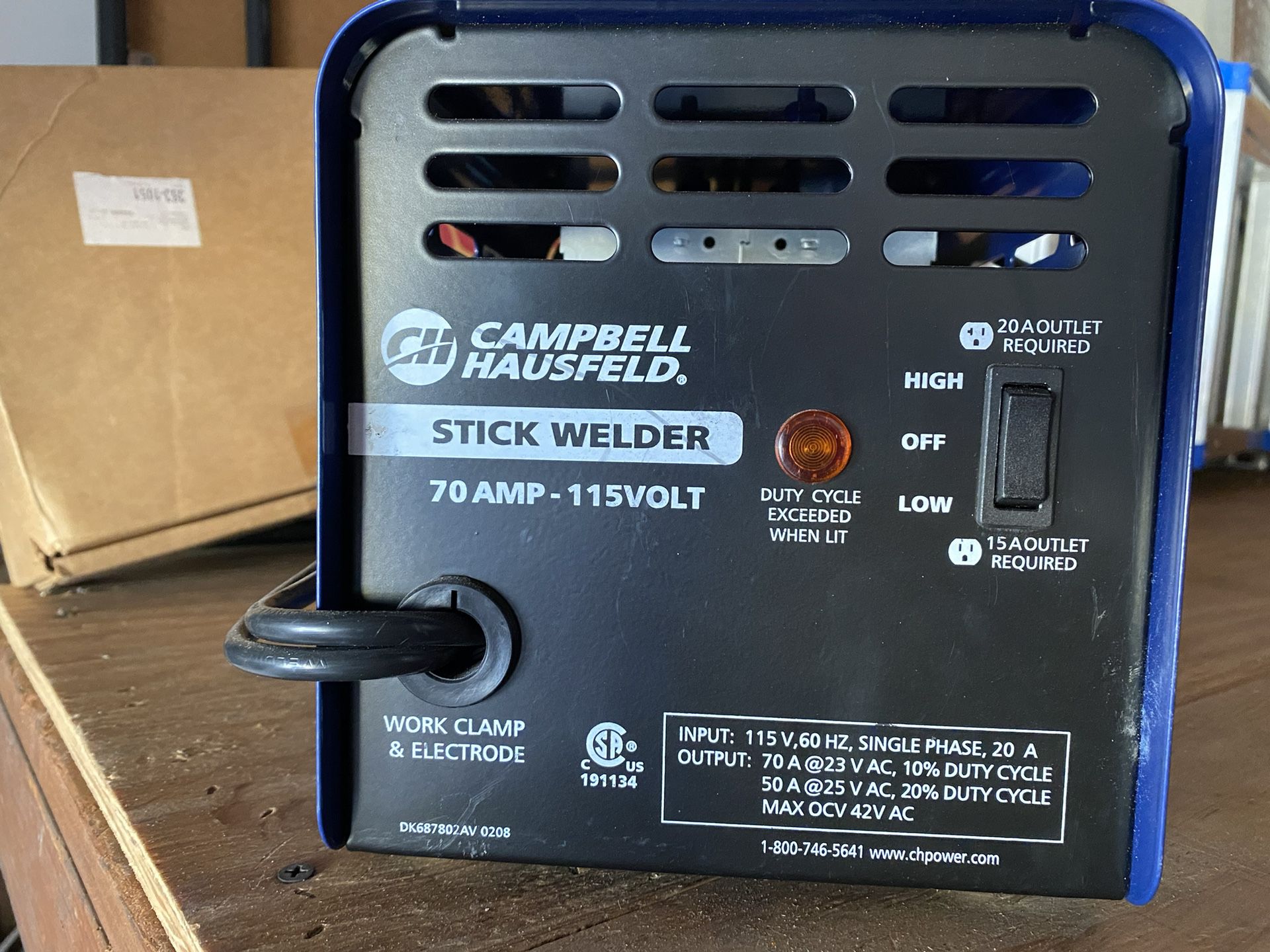 Campbell Hausefeld. Stick Welder 70 Amps 115V