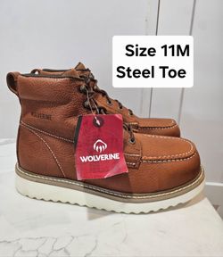 Wolverine Steel Toe Work Boots Size 11M
