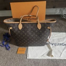 Authentic Louis Vuitton Neverfull MM Monogram Pivoine-Inc Dust Bag,Box, Gift Rct