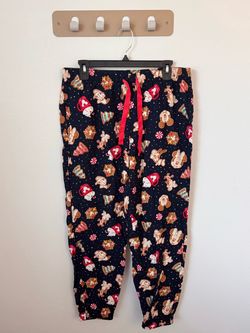 Old Navy x Disney Cookie Party Christmas Pajama Jogger Pants Large Navy