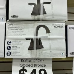 Kallan Oil Rubbed Bronze. Centrset Bathroom Faucet. Kohler.