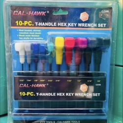 CAL -HAWK 10- PC . T HANDLE HEX KEY WRENCH SET 