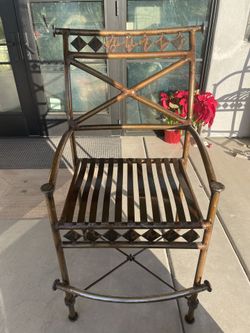 Six (6) Solid Metal Bar Stool