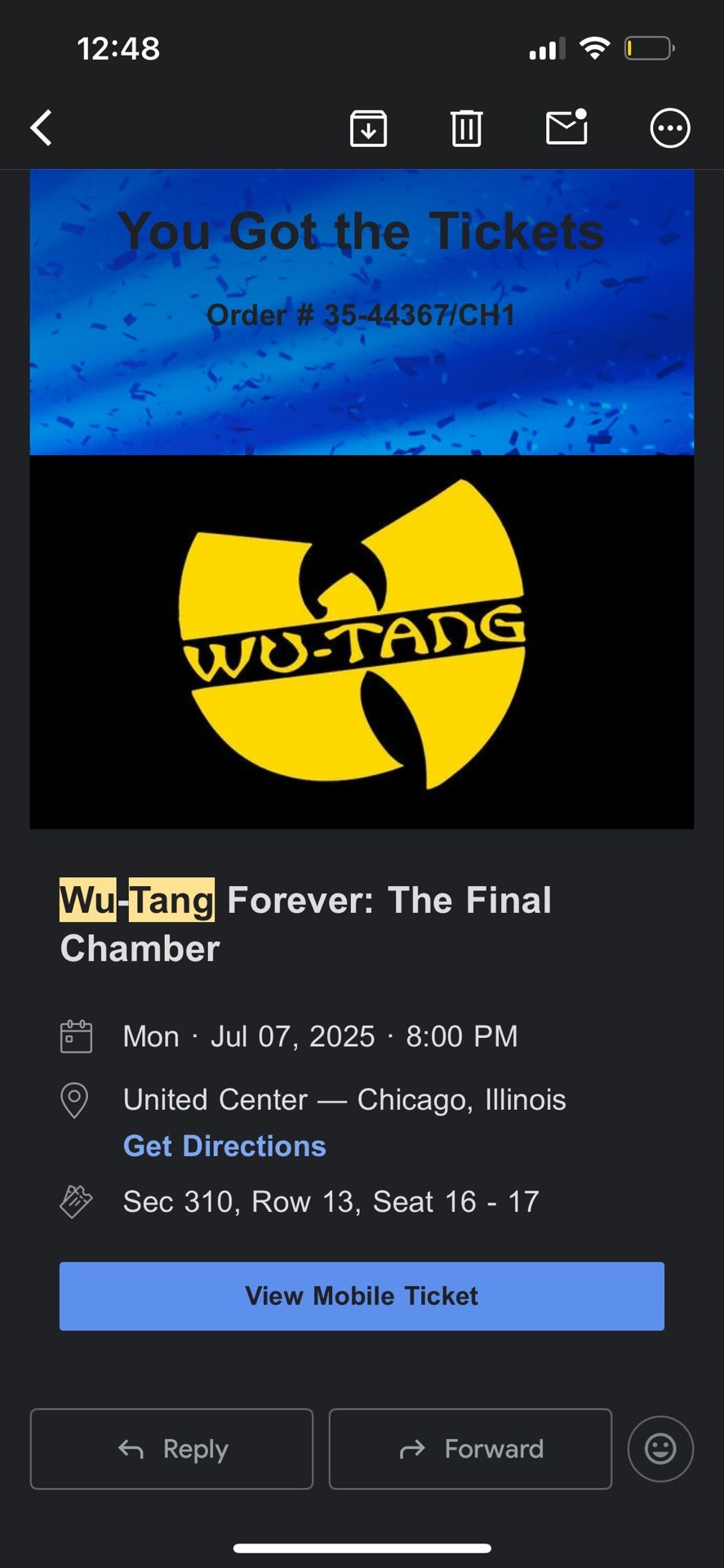 Wu Tang and Run the Jewels tix (2 available)