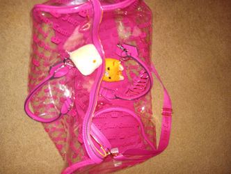 Juicy Couture Pink & Clear Duffle Bag