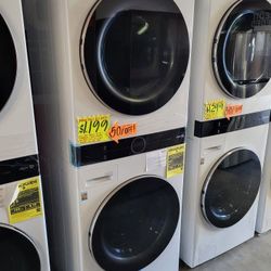 LG ThinQ WashTower Single Unit Front Load Washer 4.5 Cubic Feet  AND  Gas Dryer 7.4 Cubic Feet