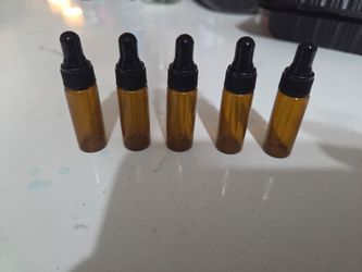 Glass tincture bottles with dropper, 5ml set of 12 NEW