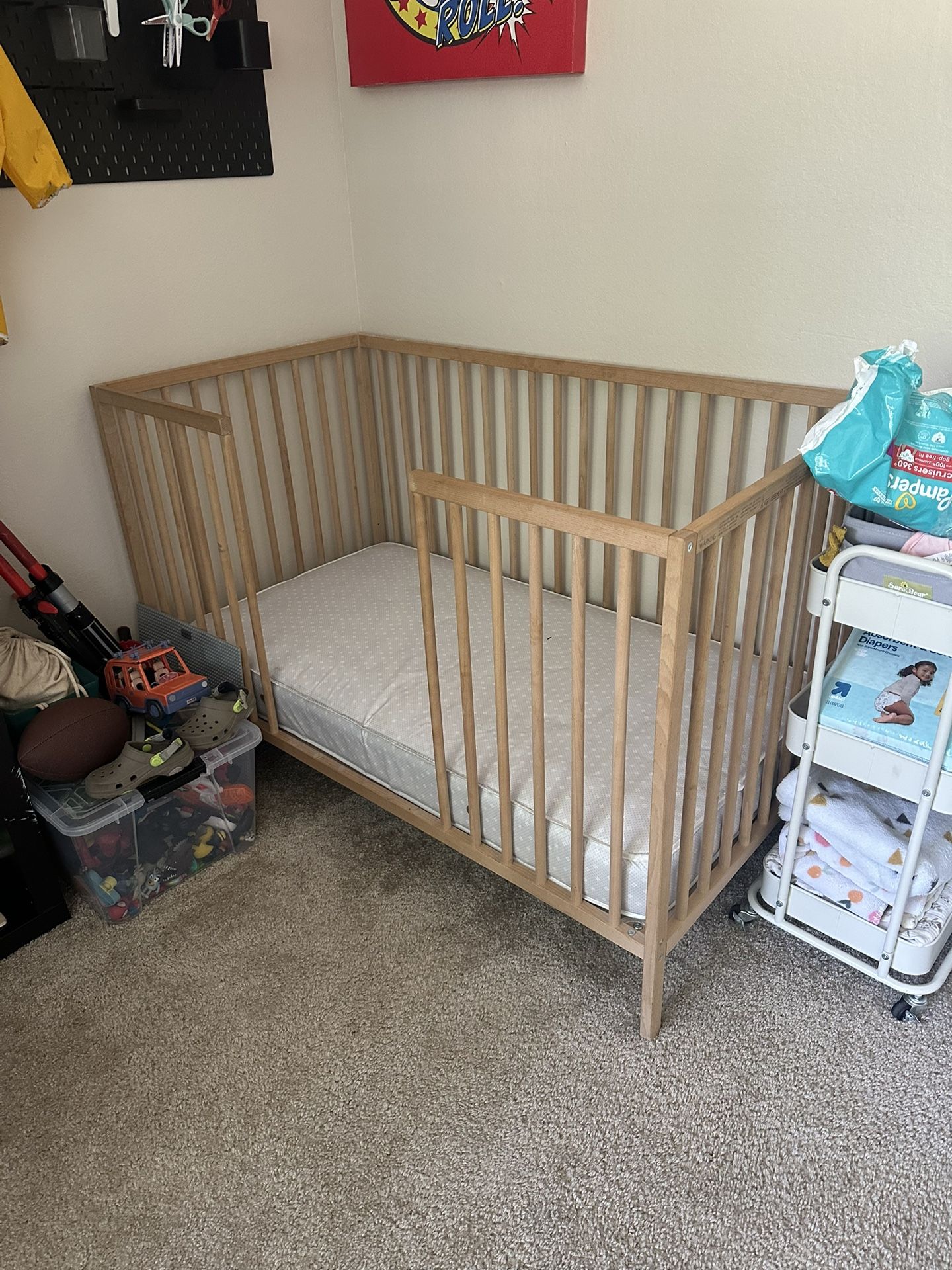 crib with a Mattress