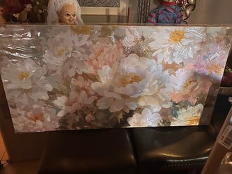 Large Floral Canvas Wall Art