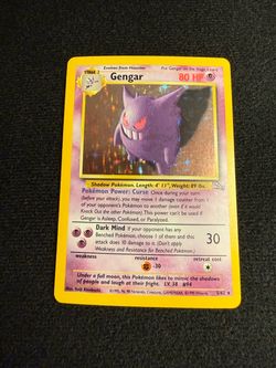 Gengar Holo fossil Pokémon Card 5/62