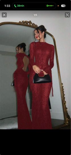 XXS Red Lace Leopard Print Dress