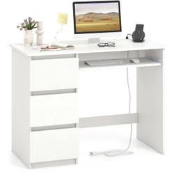 White Desk with Drawers/ Vanity Desk/ Office Desk