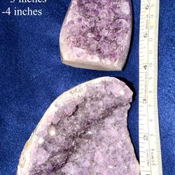 Two Amethyst Geode Clusters