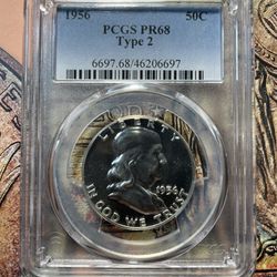 1956 Proof Franklin Type 2 MS 68
