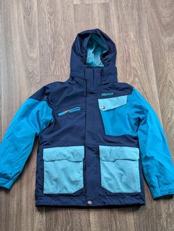 Marmot Space Walk Jacket Blue Childrens Winter Ski Jacket Sz Medium