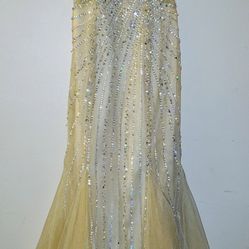 "Prom Dress Perhaps"? Camille La Vie Champagne Color Gown With Sequins And Rhinestones●see description below●