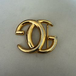 Rare Authentic vintage gold-toned Gucci GG monogram belt buckle, Not Dior, Ysl, Louis Vuitton 