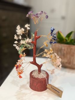 7 Chakras Crystal Gemstone Wire Tree