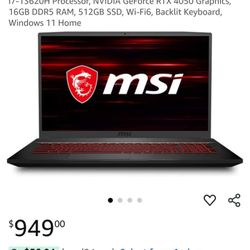 MSI Gaming Laptop 