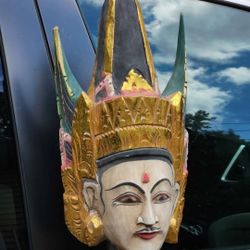 Thai Hand Carved Hand Painted Hindu Ramayana - Over 5 Foot Tall
