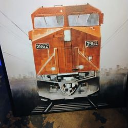 Train Picture Large With Unique Frame Work 