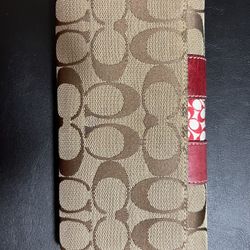 Coach Leather And Canvas Wallet Authentic 