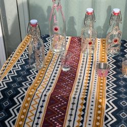 Swing Top Bottles And Shot Glasses Bling