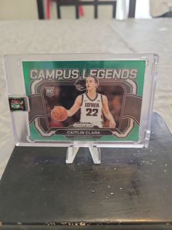 Caitlin clark campus legends draft pick rookie green silver prizm basketball  card