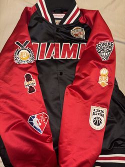 Miami Heat Dwyane Wade Hof Exclusive Varsity Jacket Mitchell & Ness