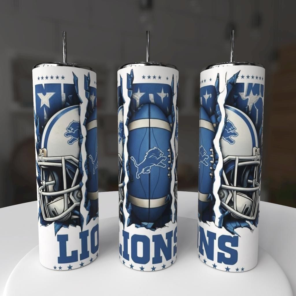 Detroit Lions Football Tumbler