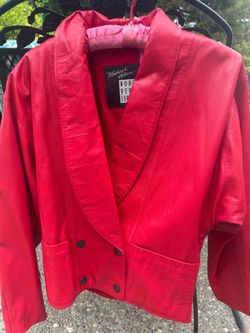 Michael Hoban Red Leather Jacket