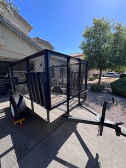 Utility trailer for landscaping