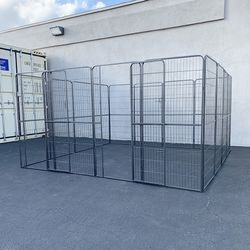 (NEW) $360 Dog 16-Panel Playpen, 10x10x5ft Tall Heavy Duty Pet Exercise Fence Crate Kennel Gate 