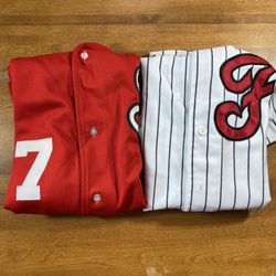 Lot Of 2 VTG Fullerton Union High Baseball Jerseys 