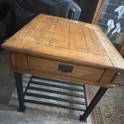 Wood Side Table 