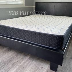 Full Expresso Platform Bed With Ortho Mattress Included!!