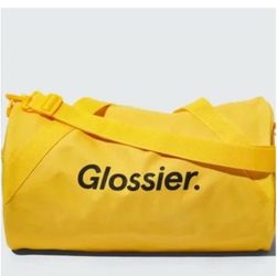 NEW Glossier Yellow Duffle Bag Travel Gym Work Out Weekender Purse Handbag Shoulder Crossbody