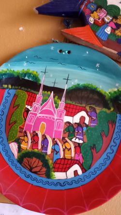 Painted plate mexico