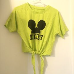 Mickey Mouse Tie-front Top