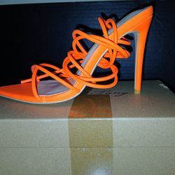 Heels Open Toe  ( Elisabet Lang)  Calf Tie.