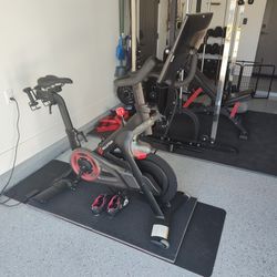 Peleton Bike, Mat and Shoes $400 OBO