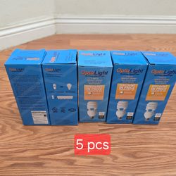 OptoLight 3-Way Mini Spiral CFL Bulbs - 5 pcs